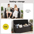Gardeon 254L Outdoor Storage Bench Box Resin Armrests Backrest Lockable Black