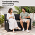 Gardeon 254L Outdoor Storage Bench Box Resin Armrests Backrest Lockable Black
