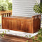 Wooden Storage Bench Outdoor Garden Seat Box 200L Natural Fir
