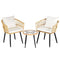 Gardeon 3PC Outdoor Bistro Set Patio Furniture Lounge Setting Table and Chairs Natural