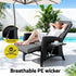 Outdoor Recliner Chairs Sun lounge Wicker Lounger Patio Furniture Adjustable Black