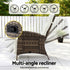 Gardeon Outdoor Recliner Chairs Sun lounge Wicker Lounger Patio Furniture Adjustable Brown
