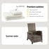 Wicker Recliner Set – 2 Chairs + Side Table, Adjustable, Brown Outdoor