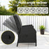 Outdoor Wicker Recliner Chair with Ottoman PE Rattan Adjustable Black