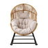 Gardeon Outdoor Egg Rocking Chair PE Rattan Lounger 12cm Cushion 204kg Natural