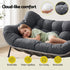Gardeon Outdoor Rocking Loveseat 2 Seater Wicker Rocking Chair with Cushion Grey