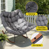 Outdoor Rocking Chair Furniture Papasan Recliner Garden Patio Lounge Setting