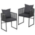 Gardeon 2PC Outdoor Dining Chairs Woven Rope Chair Patio Furniture Garden Steel