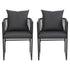 Gardeon 2PC Outdoor Dining Chairs Woven Rope Chair Patio Furniture Garden Steel