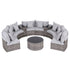 Gardeon 8 Seater Outdoor Sofa Set 11PCS Table Chair Set Garden Rattan Furniture