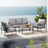 5 Seater Outdoor Sofa Set 4PCS Table Chair Garden Bench Patio Furniture
