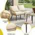 Gardeon 4-Piece Modular Outdoor Sofa Set with Cushions 5 Seater Rattan Furniture