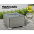 5-Piece Outdoor Rattan Sofa Set 4-Seater Wicker Lounge with Table Grey