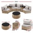 Gardeon 4 Seater Outdoor Sofa Set 7PCS Table Chair Brown Rattan Patio Furniture