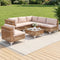 6 Seater Outdoor Rattan Sofa Set Modular Patio Furniture Beige