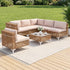 6 Seater Outdoor Rattan Sofa Set Modular Patio Furniture Beige
