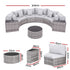 6 Seater Outdoor Sofa Set 9PCS Table Chair Set Garden Rattan Patio Furniture