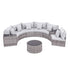 6 Seater Outdoor Sofa Set 9PCS Table Chair Set Garden Rattan Patio Furniture