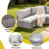 6 Seater Outdoor Sofa Set 9PCS Table Chair Set Garden Rattan Patio Furniture
