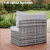 6 Seater Outdoor Sofa Set 9PCS Table Chair Set Garden Rattan Patio Furniture