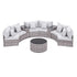 6 Seater Outdoor Sofa Set 9PCS Table Chair Set Garden Rattan Patio Furniture