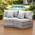 2 PCS Outdoor Sofa Set Rattan Modular Chair Garden Patio Furniture Grey