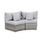 2 PCS Outdoor Sofa Set Rattan Modular Chair Garden Patio Furniture Grey