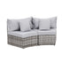 2 PCS Outdoor Sofa Set Rattan Modular Chair Garden Patio Furniture Grey