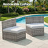 2 PCS Outdoor Sofa Set Rattan Modular Chair Garden Patio Furniture Grey