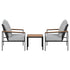 Gardeon 3PC Outdoor Furniture Bistro Set Lounge Setting Chairs Table Patio Black