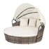 Outdoor Day Bed Sun Lounge Setting Wicker Lounger Furniture Patio Beige Set of 3
