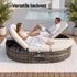 Gardeon Outdoor Day Bed Sun Lounge Setting Wicker Lounger Patio Furniture w/ Retractable Side Tray