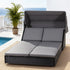 Outdoor Day Bed Sun Lounge Setting Wicker Lounger Patio Furniture
