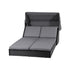 Outdoor Day Bed Sun Lounge Setting Wicker Lounger Patio Furniture