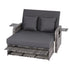Outdoor Day Bed Sun Lounge Setting Wicker Lounger Patio Furniture Grey