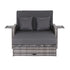 Outdoor Day Bed Sun Lounge Setting Wicker Lounger Patio Furniture Grey