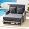 Outdoor Day Bed Sun Lounge Setting Wicker Lounger Patio Furniture Grey