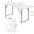 Gardeon 123cm Folding Table Portable Fold-in-Half with Handle Camping Picnic Adjustable Height