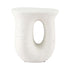 Gardeon Outdoor Side Table MGO Arch Cutout Garden Stool Stone Look White