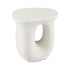 Gardeon Outdoor Side Table MGO Arch Cutout Garden Stool Stone Look White