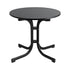 Gardeon Outdoor Side Table 80cm Folding Steel Round Bistro Desk Cafe Patio Furniture Black