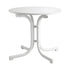 Gardeon Outdoor Side Table 80cm Folding Steel Round Bistro Desk Cafe Patio Furniture White