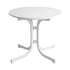 Gardeon Outdoor Side Table 80cm Folding Steel Round Bistro Desk Cafe Patio Furniture White