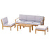 5 Seater Outdoor Sofa Set Acacia Wood Lounge Furniture 6 Piece