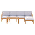 5 Seater Outdoor Sofa Set Acacia Wood Lounge Furniture 6 Piece