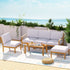 5 Seater Outdoor Sofa Set Acacia Wood Lounge Furniture 6 Piece