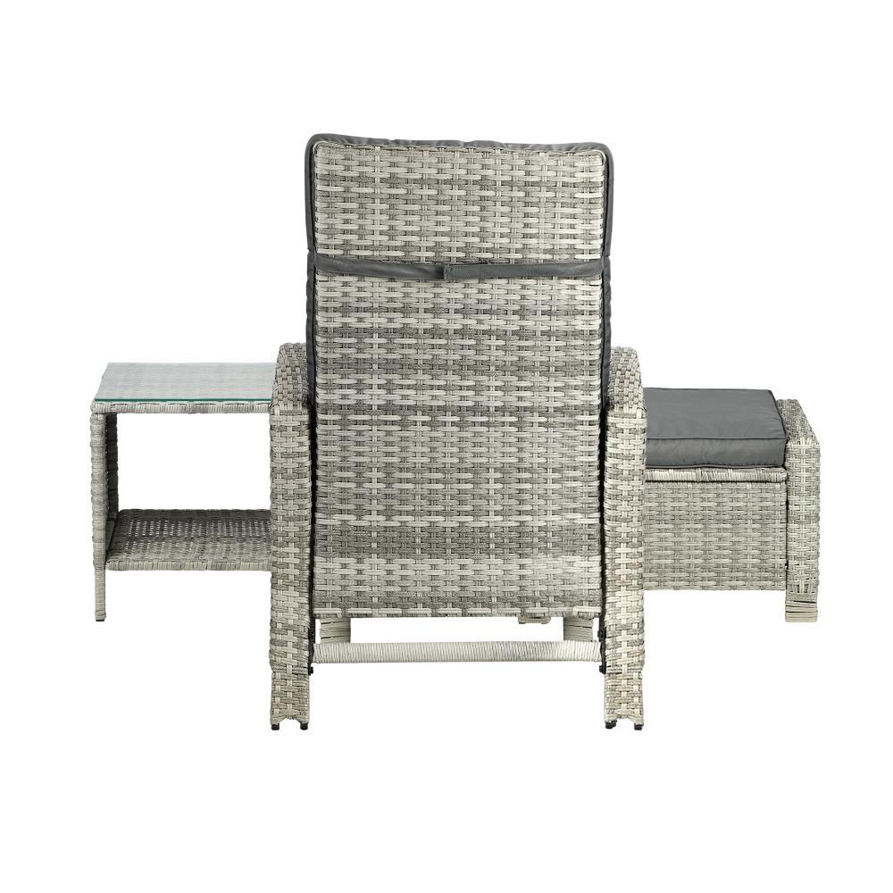 Recliner Chair Wicker Lounge 5PCS Set