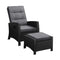 Outdoor Recliner Chairs Wicker Sun Lounge Black