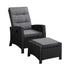 Outdoor Recliner Chairs Wicker Sun Lounge Black