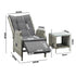 Outoodr Recliner Lounge & Table Set Wicker Grey